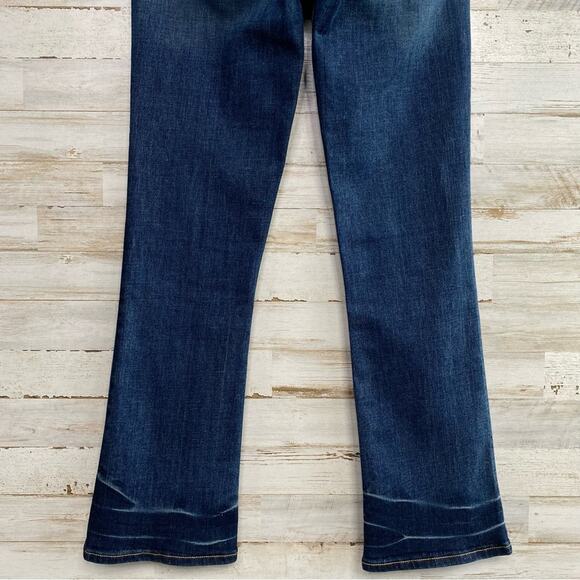 Veronica Beard Carolyn 10" Baby Boot Womens Size 26" Blue Tidal Tuxedo Waistband - Picture 13 of 16